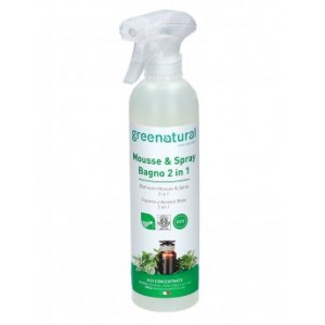 Mousse e Spray Bagno 2 in 1 - Detergente e Anticalcare Profuma naturale di olio di menta e tea tree!